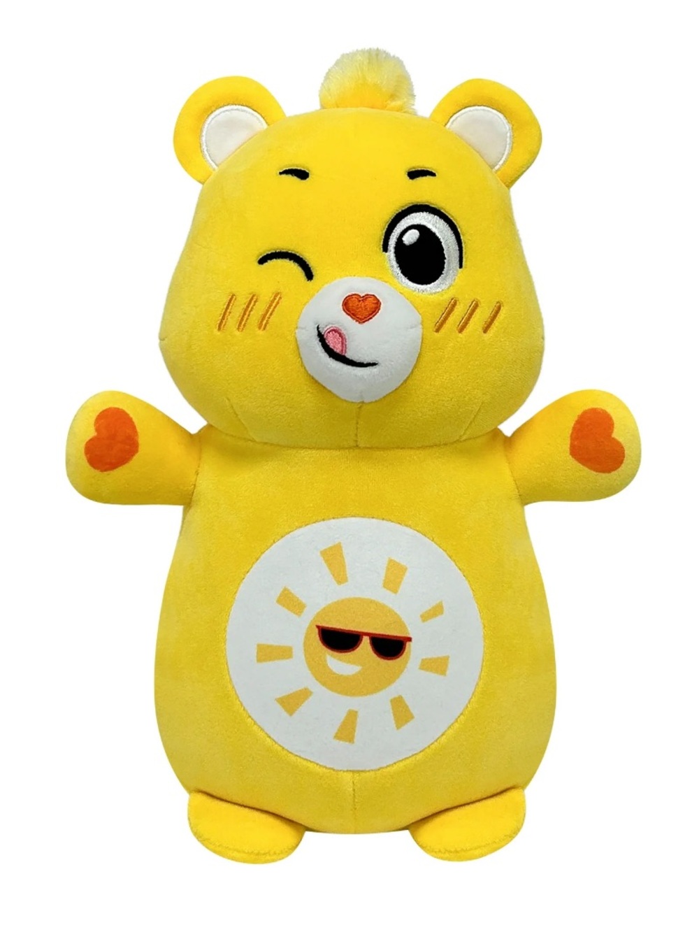 Squishmallow X Care Bears Plush- hug meeYellow Winking Sun Bear Soft Toy